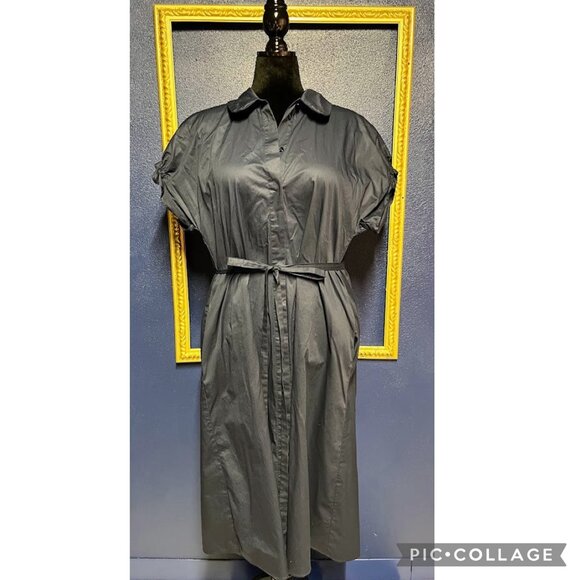 MeimeiJ Navy Button Down Dress - Picture 1 of 3